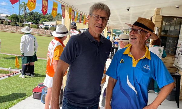 Clr David Law with organiser Andrew Friday